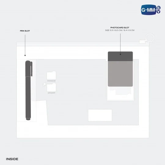 FD30-009 MUVMUV CHARACTER POCKET ZIP FOLDER