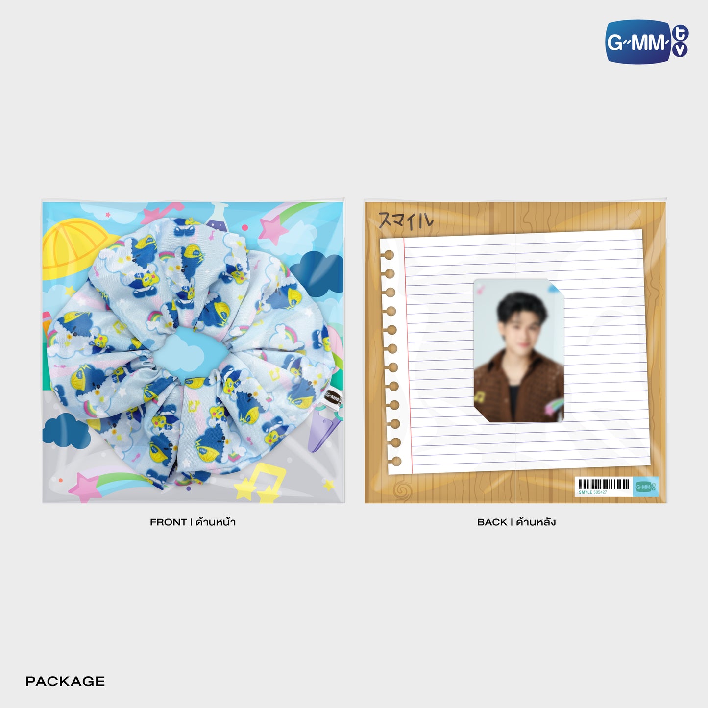 FF26-160 SMYLE CHARACTER HAIR SCRUNCHIE