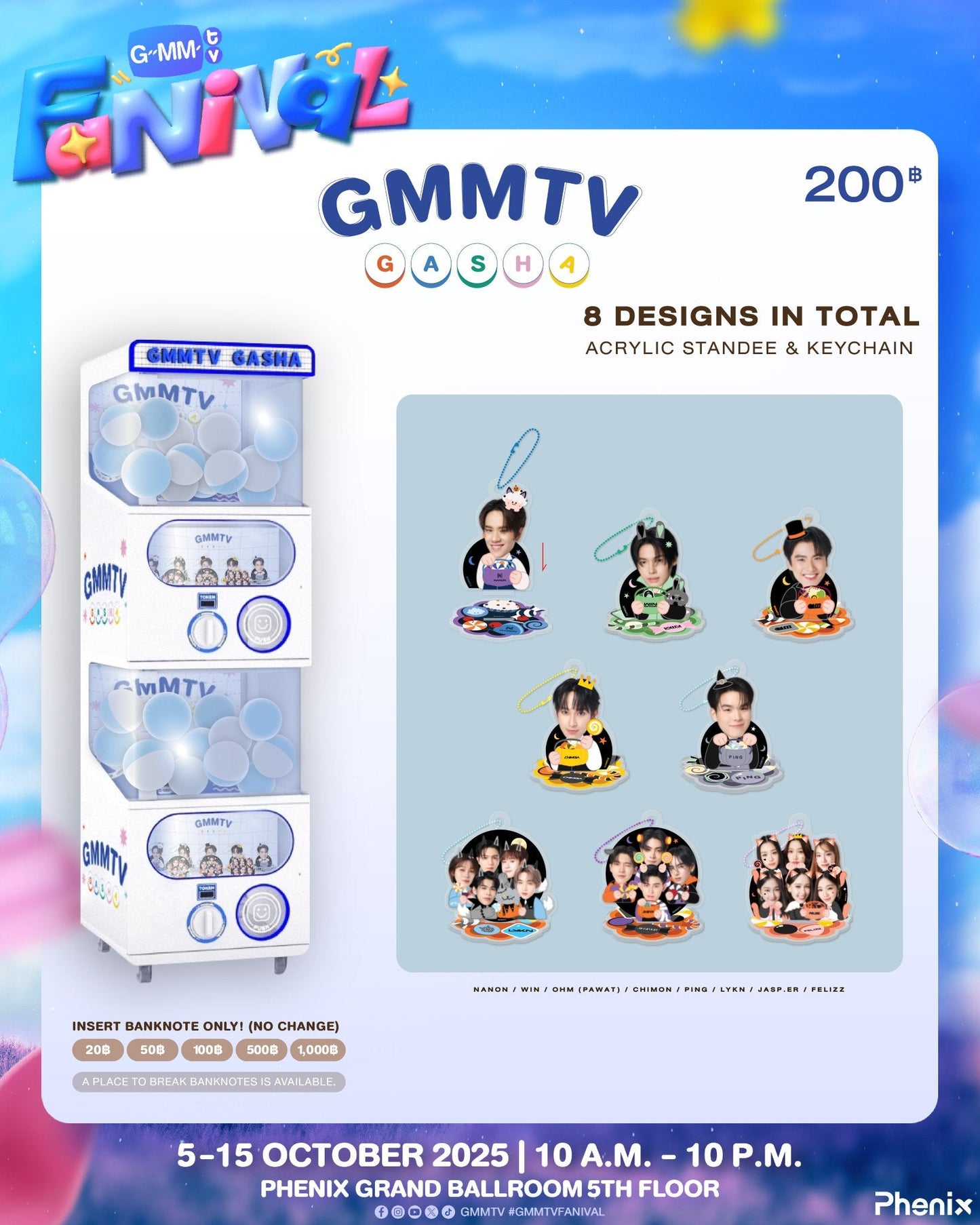UM26-216 【GMMTV FANIVAL】GMMTV GASHA ACRYLIC STANDEE & KEYCHAIN