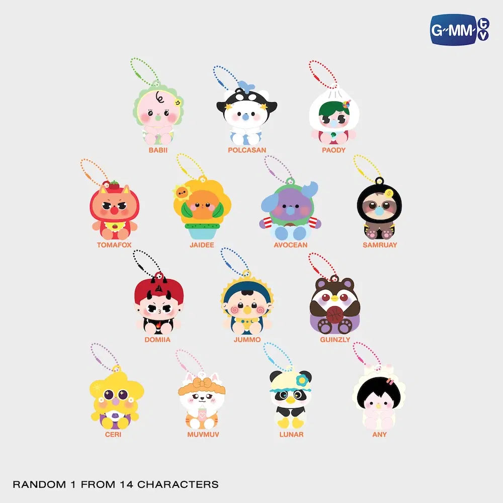 FANDAY33-025 FANDOM CHARACTER BABY SQUISHY RANDOM KEYCHAIN (BOX A) | SINGLE BOX (14/Box)