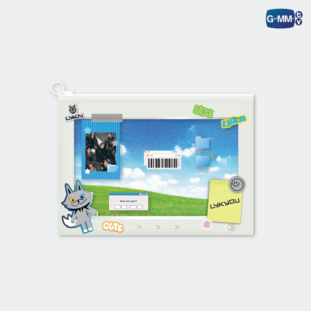 LYKNOS26-049 LYKYOU CHARACTER POCKET ZIP FOLDER