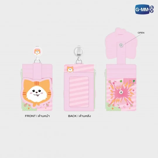 FD30-004 MUVMUV LEATHER MULTI CARD HOLDER WITH STRAP