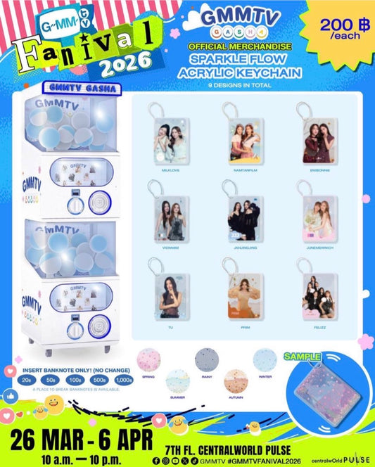 UM26-215 GMMTV FANIVAL 2026 SPARKLE FLOW ACRYLIC KEYCHAIN GASHA GIRLS