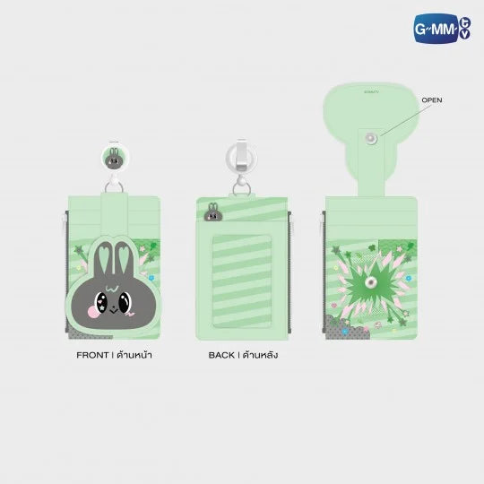 WIN26-019 METAA LEATHER MULTI CARD HOLDER WITH STRAP