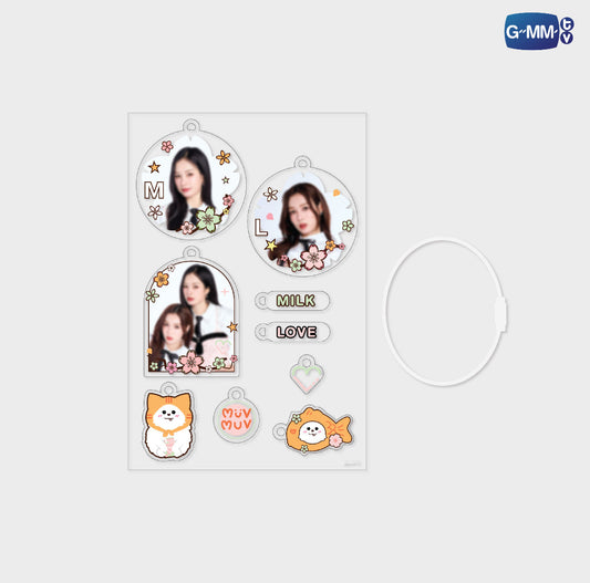 FD30-040 MILKLOVE CUSTOMIZABLE ACRYLIC KEYCHAIN_TK