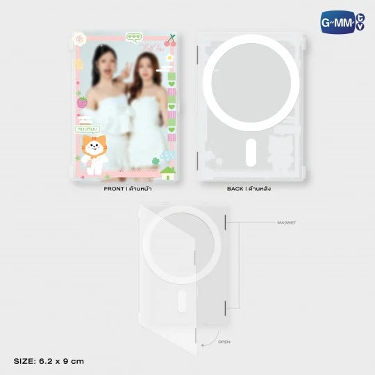 FD30-003 MUVMUV ACRYLIC MAGNETIC CARD HOLDER WITH PHOTOCARD