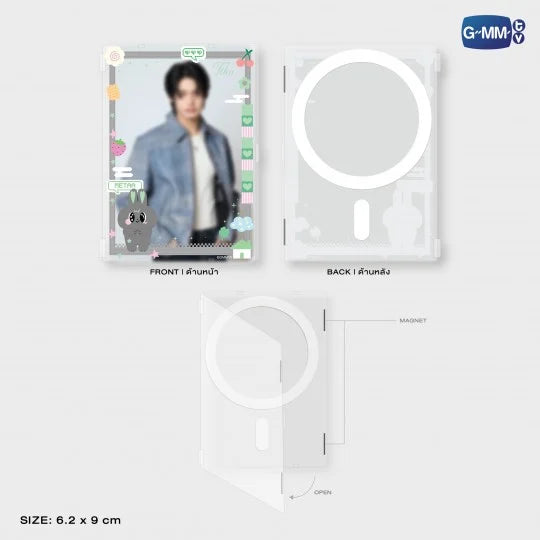 WIN26-018 METAA ACRYLIC MAGNETIC CARD HOLDER WITH PHOTOCARD