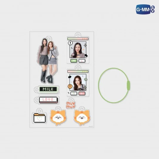 FD30-045 MILKLOVE CUSTOMIZABLE ACRYLIC KEYCHAIN