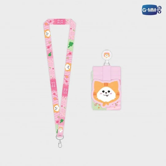 FD30-004 MUVMUV LEATHER MULTI CARD HOLDER WITH STRAP