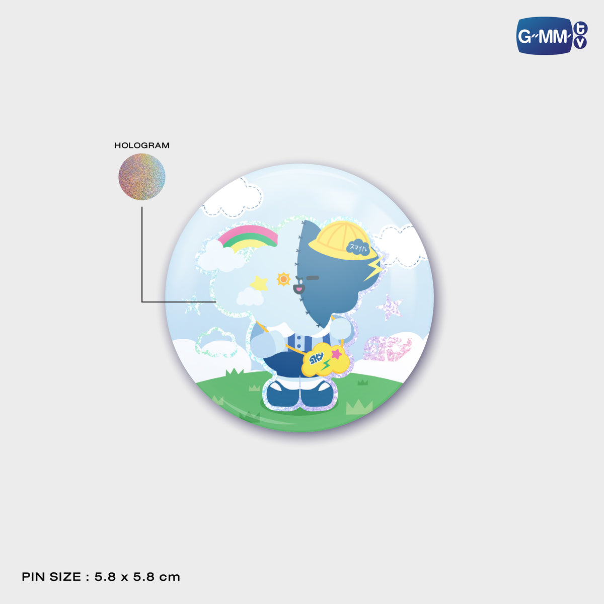 FANDAY36-073 SMYLE HOLOGRAM PIN