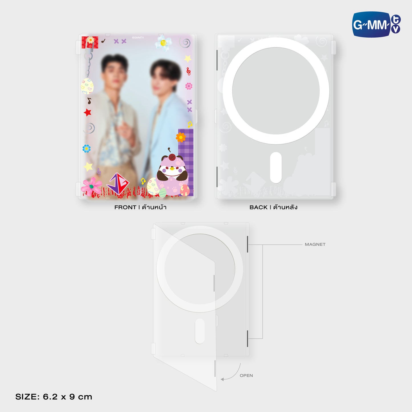 HKD26-019 GUINZLY MAGNETIC CARD HOLDER WITH PHOTOCARD