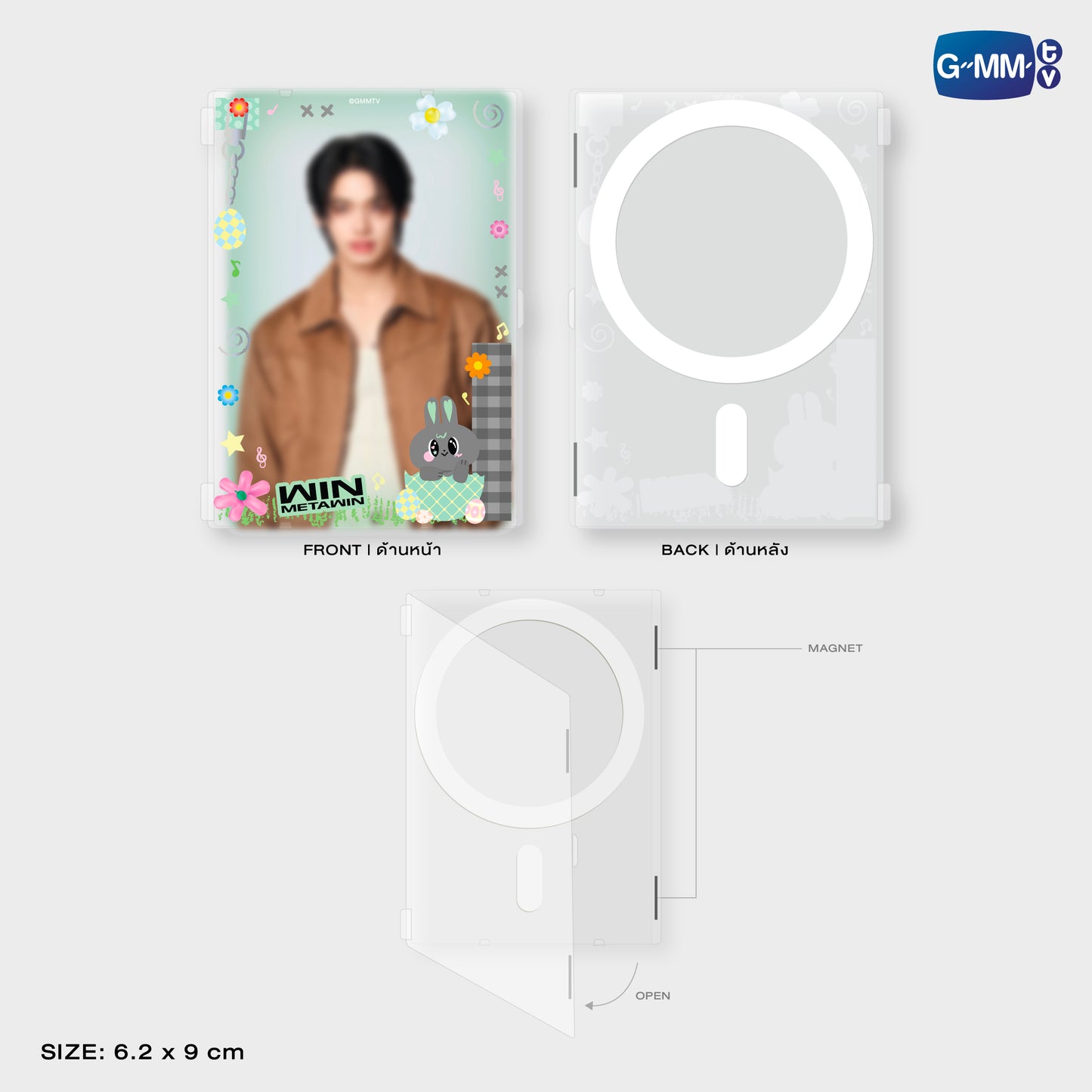 HKD26-025 METAA MAGNETIC CARD HOLDER WITH PHOTOCARD