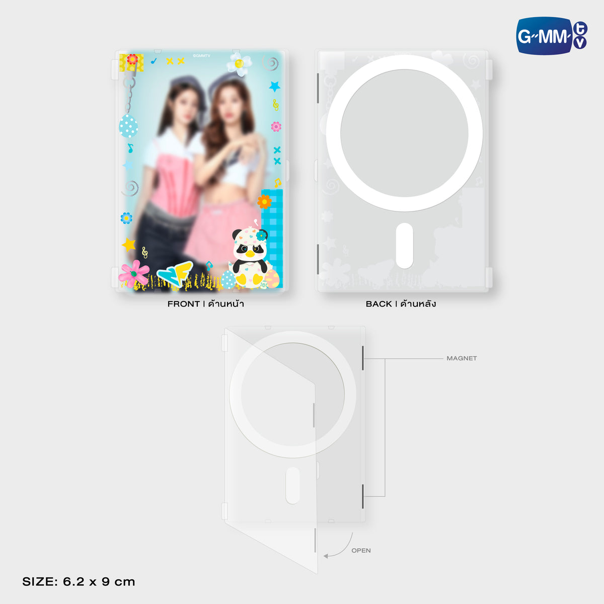 HIKONE26-207 LUNAR MAGNETIC CARD HOLDER WITH PHOTOCARD