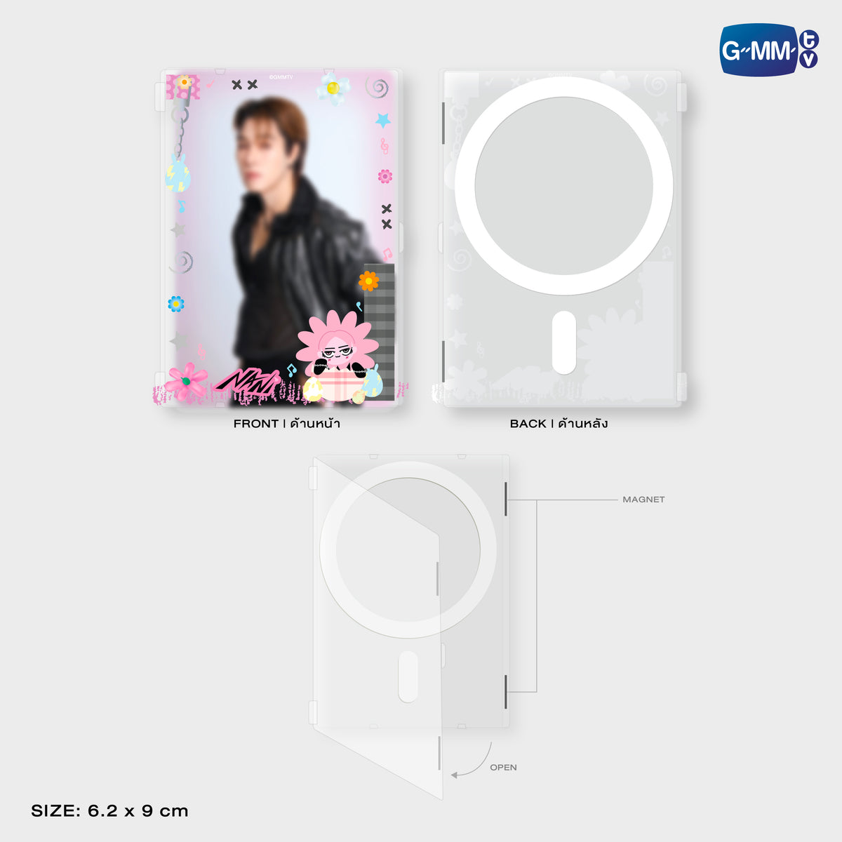FANDAY36-036 NEONA MAGNETIC CARD HOLDER WITH PHOTOCARD