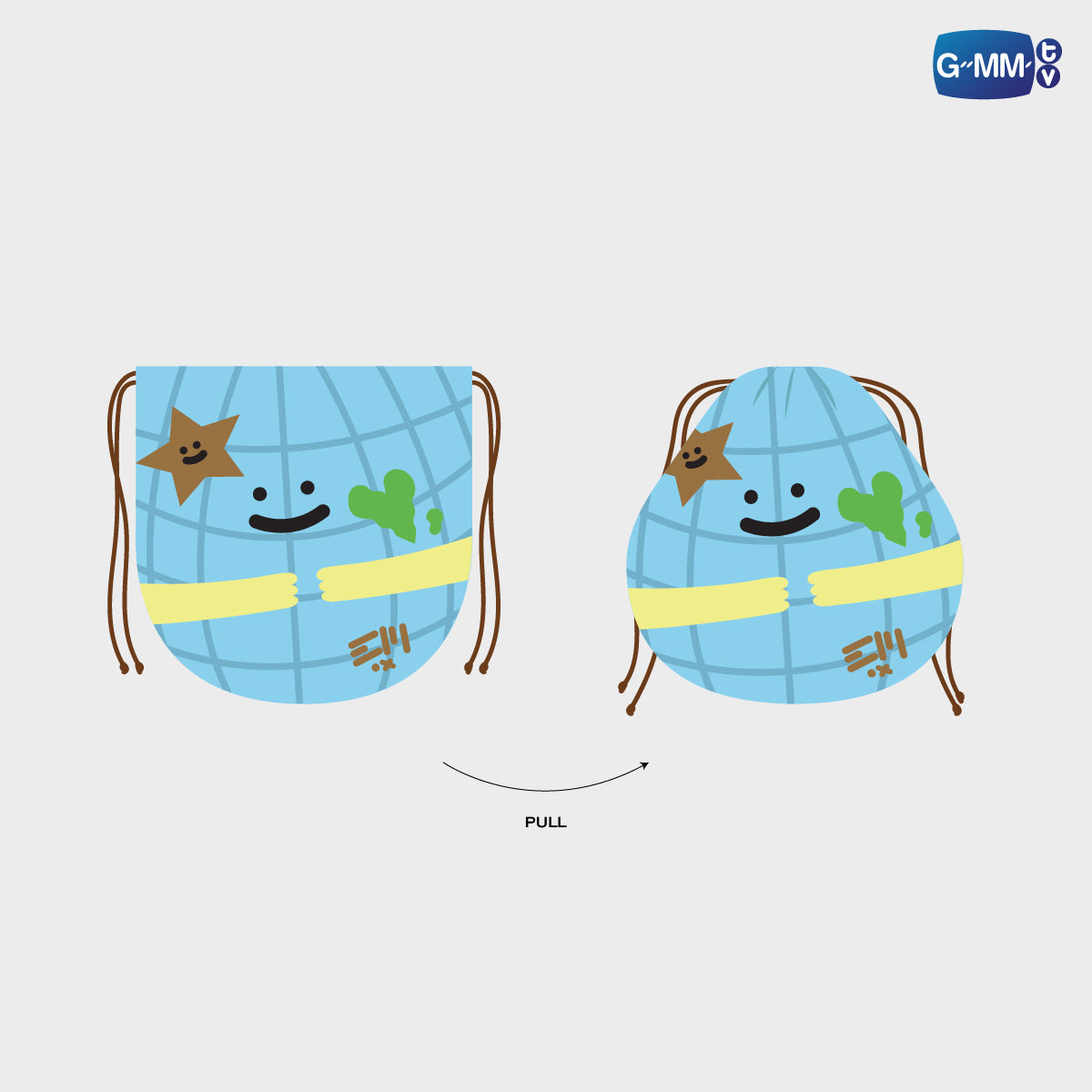 HKD26-176 MR. SATURNWORLD DRAWSTRING POUCH