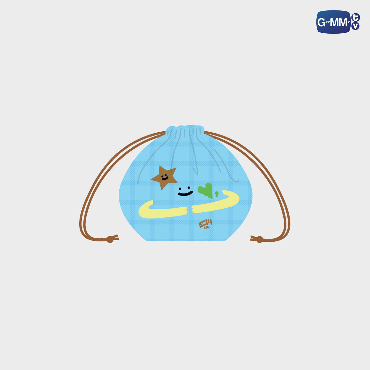 HIKONE26-159 MR. SATURNWORLD CHARACTER DRAWSTRING BAG