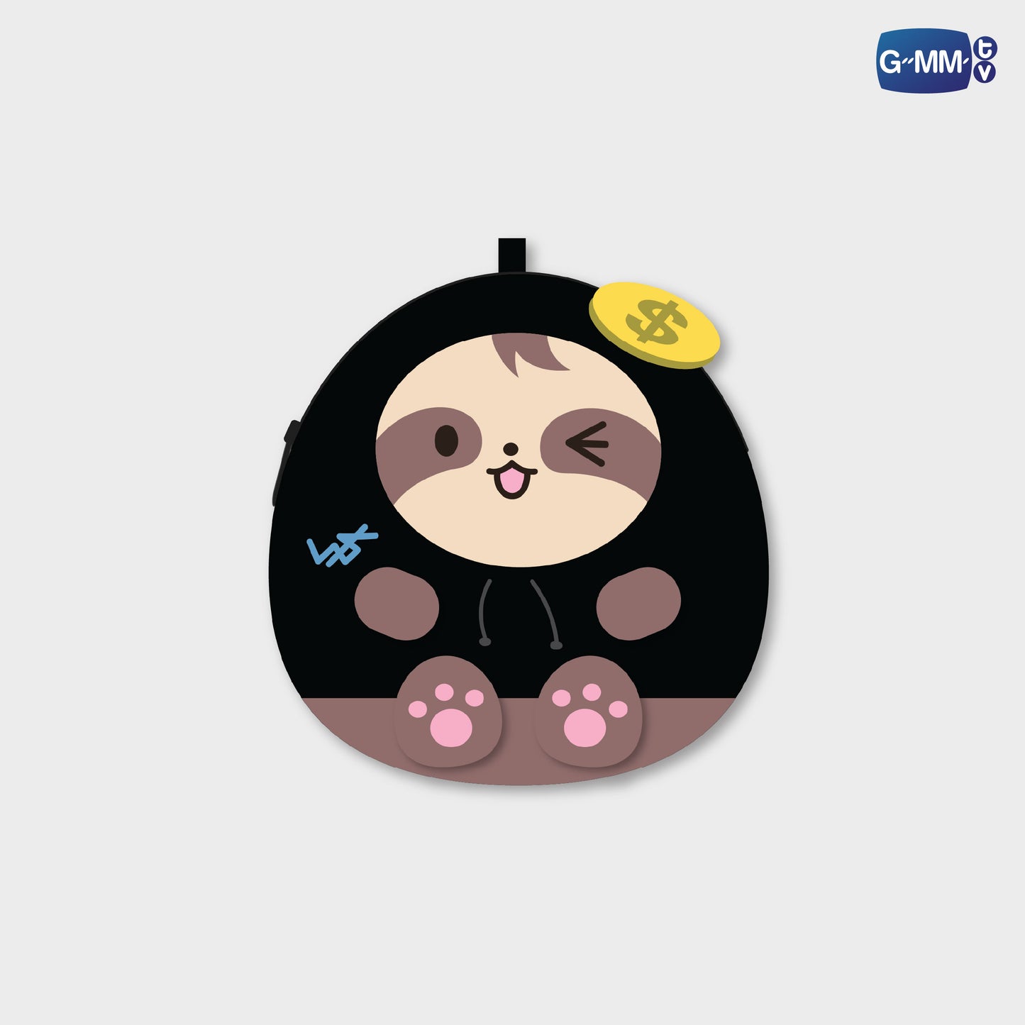 HKD26-068 SAMRUAY EGGY FLUFFY COIN POUCH